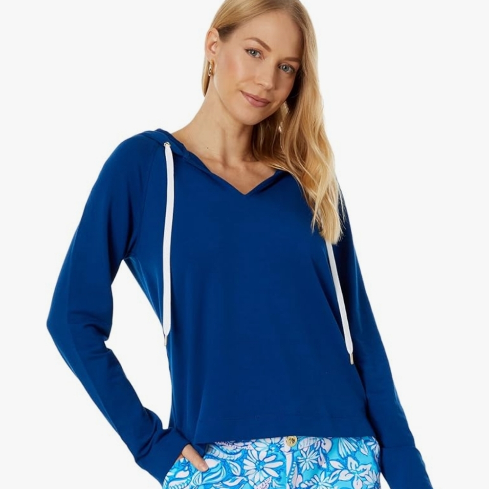 Lilly Pulitzer Kiawah Long Sleeve Hoodie NEW size small